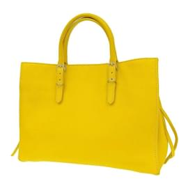 Balenciaga-Papier A6 Zip Around Tote Bag 370926.0-Yellow