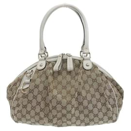 Gucci-GG Canvas Tote Bag  223974-Brown
