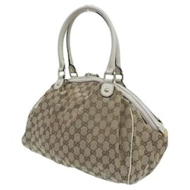 Gucci-GG Canvas Tote Bag  223974-Braun