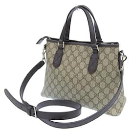 Gucci-GG Canvas Top Zip Tote Bag 429019-Brown