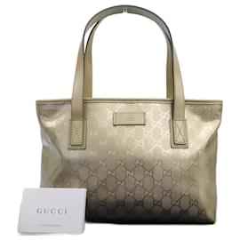Gucci-GG Plus Imprime Tote 211138-Brown