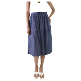 Autre Marque-Blue sheer striped midi skirt - Size XS-Blue