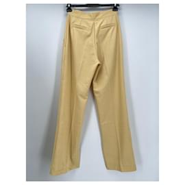 Autre Marque-NON SIGNE / UNSIGNED  Trousers T.International S Cotton-Yellow