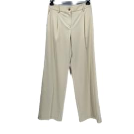 Autre Marque-NON SIGNE / UNSIGNED  Trousers T.fr 36 Polyester-Cream