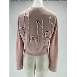 Chanel-CHANEL  Knitwear T.fr 38 cashmere-Pink