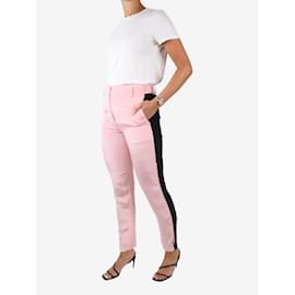 Autre Marque-Pantalón de seda rosa con detalle de cremallera - talla US 4-Rosa