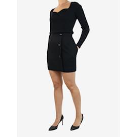 Chloé-Minifalda de lana negra - talla UK 8-Negro