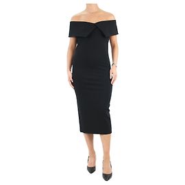 The row Schwarzes schulterfreies Kleid – Größe L Schwarz