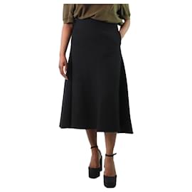 Céline-Black A-line midi skirt - size FR 42-Black