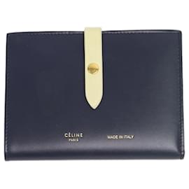Céline-Navy small leather wallet-Navy blue