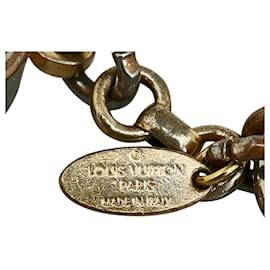 Louis Vuitton-Porta-chaves e pingente de bolsa Louis Vuitton Gold Porte Cles Confidence-Dourado