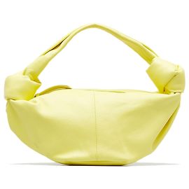 Borsa Mini Double Knot in Pelle di Vitello Gialla Bottega Veneta Giallo