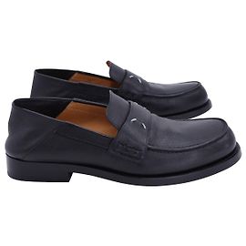 Maison Martin Margiela Maison Margiela Mocassins Camden à Coutures Grainées en Cuir Noir Noir