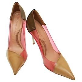 Stella Mc Cartney-Stella McCartney Multicolor Patent Faux Leather and PVC Pointed Toe Pumps 40-Multiple colors