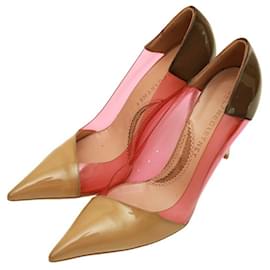 Stella Mc Cartney-Stella McCartney Multicolor Patent Faux Leather and PVC Pointed Toe Pumps 40-Multiple colors