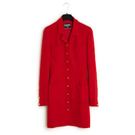 Chanel-AH1992 Dress Coat FR34/36-Red