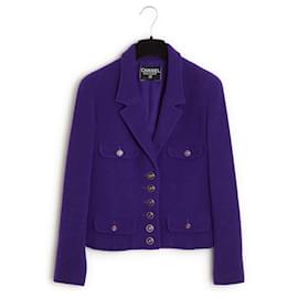 Chanel-AH1995 Tailored Jacket FR34/36-Dark purple