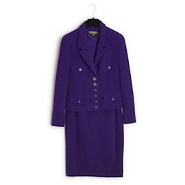 Chanel-AH1995 Tailored Jacket FR34/36-Dark purple
