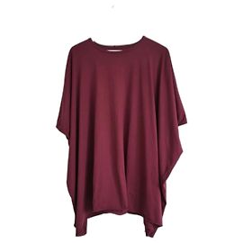 Rick Owens DRKSHDW Camiseta extragrande Minerva Burdeos