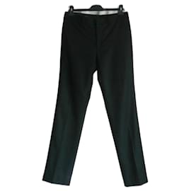 Givenchy-GIVENCHY Black wool pants T48-Black