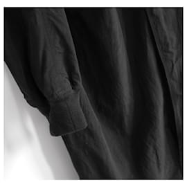 Rick Owens-RICK OWENS SS08 Crear abrigo negro-Negro