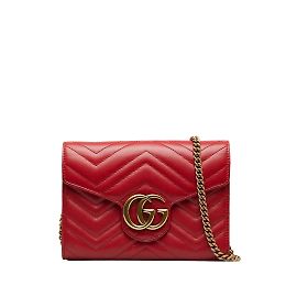 Borse GUCCI GG Marmont Catena Matelasse Rosso