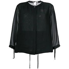 Chemisier semi-transparent noir Chanel Noir