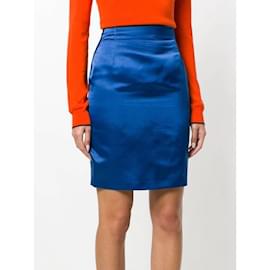 Gianni Versace-Gianni Versace Electric Blue Skirt-Blue,Other