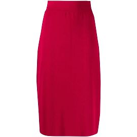 Jupe tricotée rouge Céline Rouge