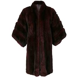 Christian Dior-Christian Dior Burgundy Fur Coat-Dark red