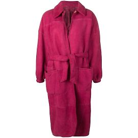 Gianfranco Ferré Pink Sheepskin Coat Fuschia