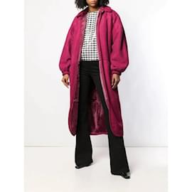 Gianfranco Ferré-Gianfranco Ferré Pink Sheepskin Coat-Fuschia