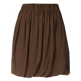 Chloé Saia de Seda Marrom Marrom