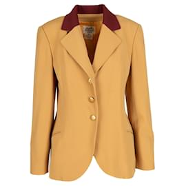 Hermès-Jaqueta de lã Hermès-Amarelo