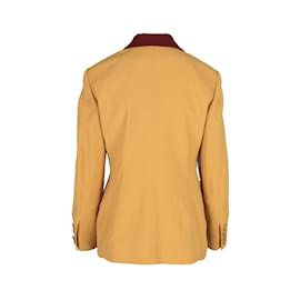 Hermès-Jaqueta de lã Hermès-Amarelo
