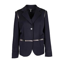 DKNY-Jacke mit Kunstlederbesätzen Schwarz