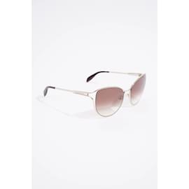 Alexander Mcqueen-Alexander McQueen Cat Eye Sunglasses Gold / Violet Gradient Base Metal 58mm 18mm 135mm-Golden