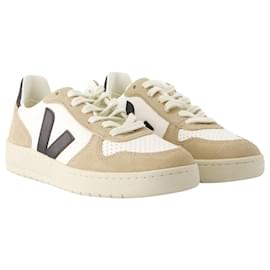 Veja-V10 Sneakers - Veja - Cuero - Blanco-Blanco