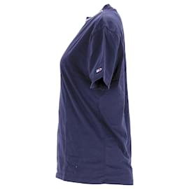Tommy Hilfiger-Herren-T-Shirt mit hohem Kragen-Marineblau