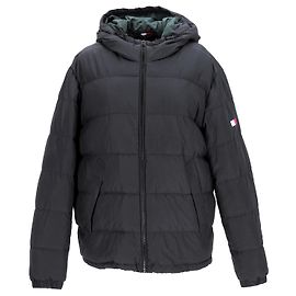 Tommy Hilfiger Bomberjacke aus recycelten Daunen für Herren mit Kapuze Schwarz