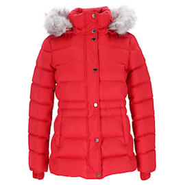 Tommy Hilfiger-Tommy Hilfiger Womens Down Padded Regular Fit Jacket in Red Polyester-Red