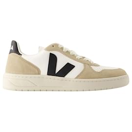 Veja-V10 Sneakers - Veja - Leather - White-White