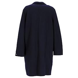 Tommy Hilfiger-Mantel aus gekochter Wolle für Damen-Marineblau
