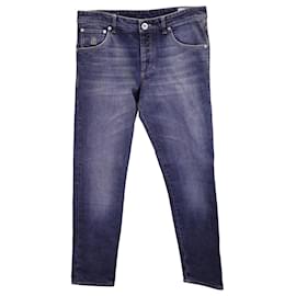 Brunello Cucinelli-Brunello Cucinelli Denim Skinny Fit Jeans em Algodão Azul-Azul