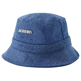 Jacquemus-Chapéu Bucket Le Bob Gadjo - Jacquemus - Algodão - Azul-Azul