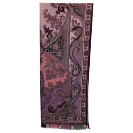 Etro-Etro bedruckter Schal aus mehrfarbiger Seide-Andere