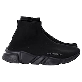 Balenciaga-Balenciaga Speed Knit Sneakers in Black Recycled Polyester-Black