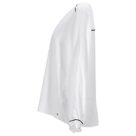 Tommy Hilfiger-Blusa feminina de manga comprida com ajuste regular-Branco