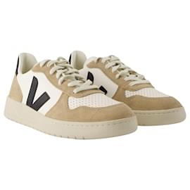 Veja-V-10 Baskets - Veja - Cuir - Blanc Sahara-Blanc