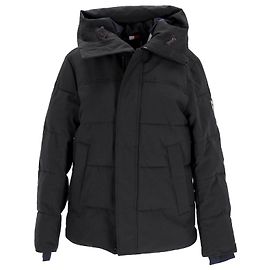 Tommy Hilfiger Herren-Bomberjacke aus Segeltuch mit Kapuze Schwarz